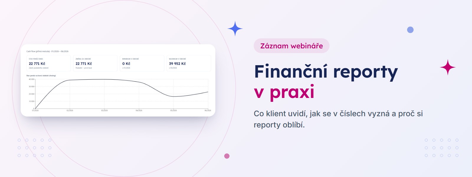 Záznam webináře Finanční reporty v praxi s ukázkou přehledu firmy v TAXY